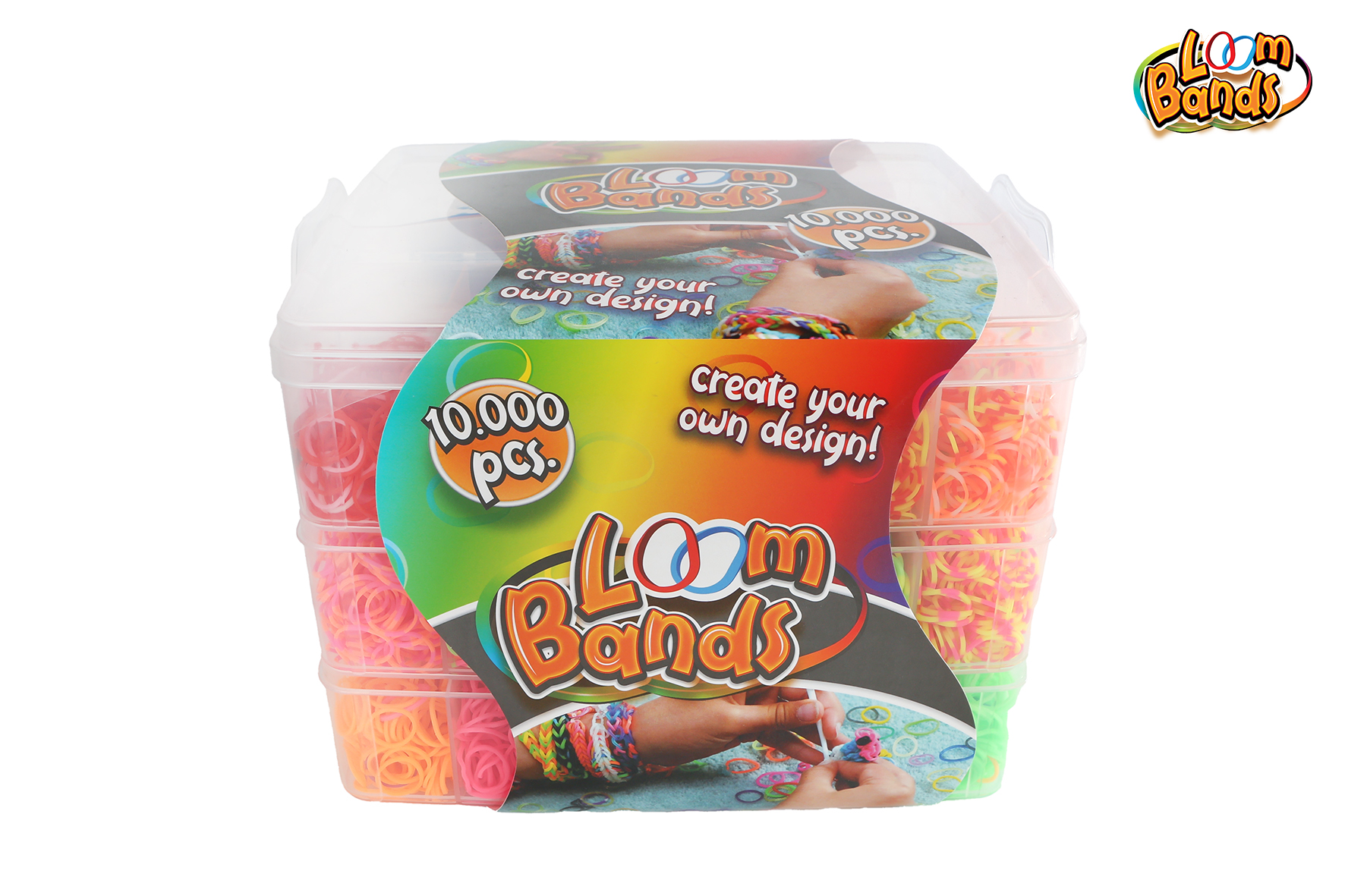 LOOM BANDS STAPELBOX 3LAAGS 10000 BANDS - 8713219582671 - 0010554699