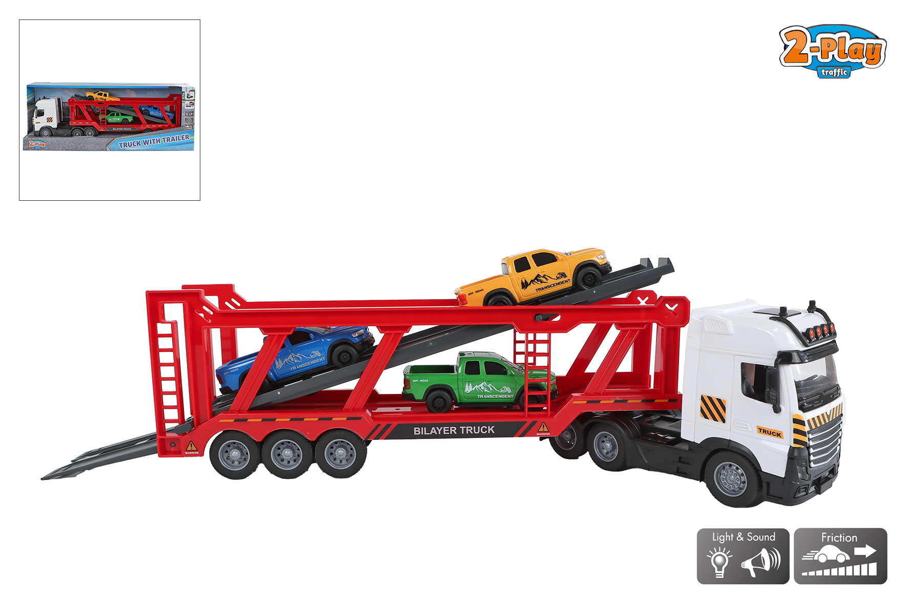2-PLAY VRACHTWAGEN AUTOTRANSPORTER INCL - 8713219595381 - 0010554721