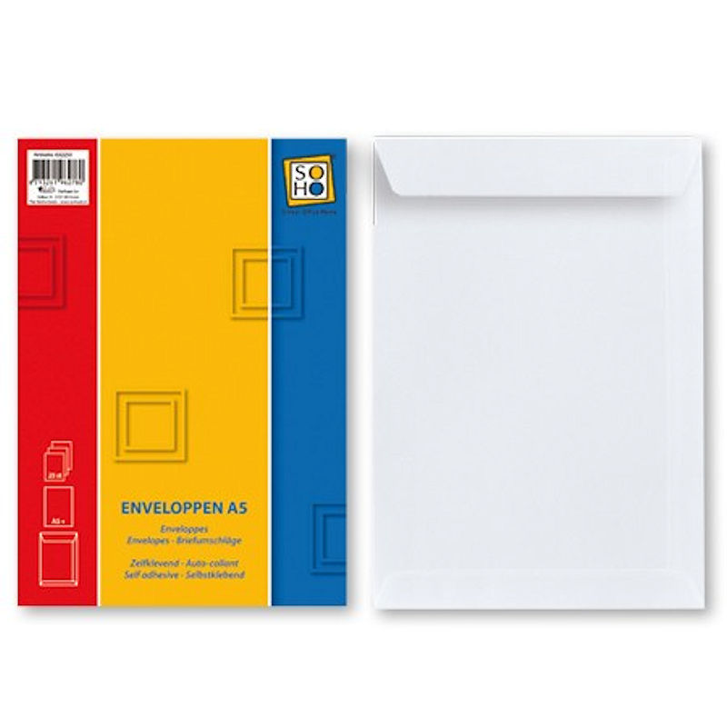 SOHO ENVELOPPEN AKTE A5  25 STUKS - 8713261962780 - 415838