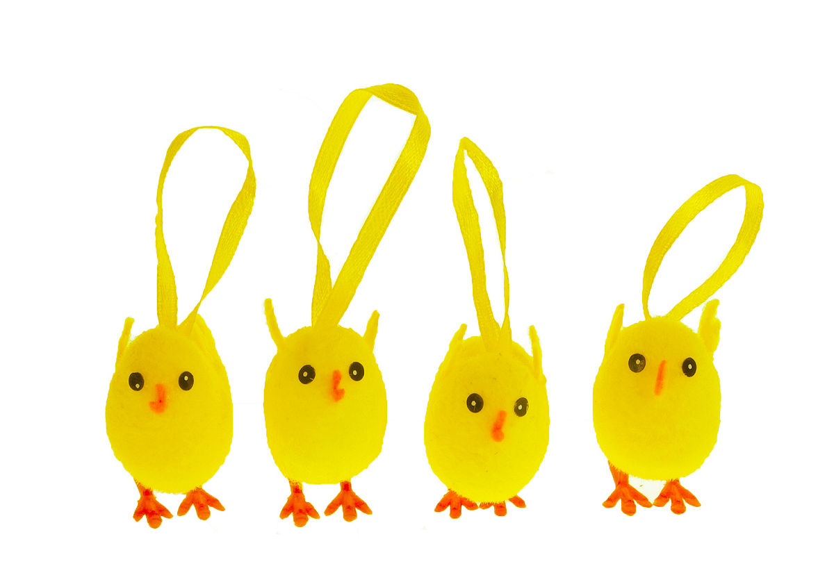 CHENILE KUIKENS 4 STUKS 4 CM - 8713619363795 - 531293