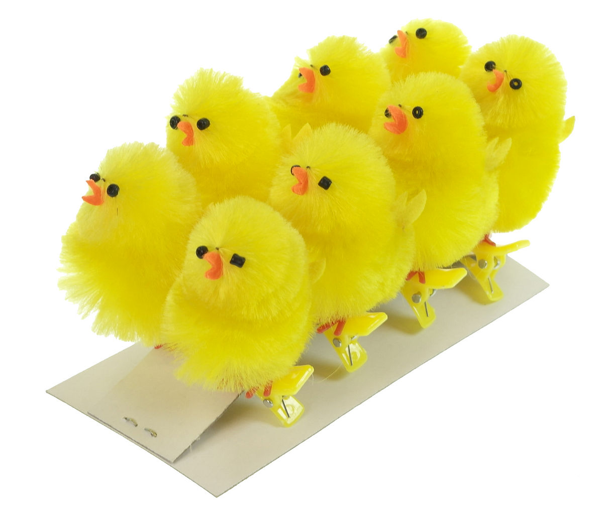 CHENILE KUIKENS OP CLIP SET 4 CM 8 STUKS - 8713619363818 - 531291