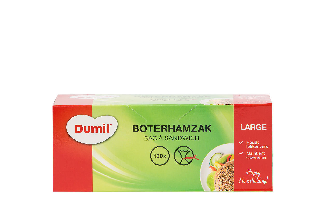 DUMIL BOTERHAMZAKKEN 150STUKS - 8713815105007 - 333077