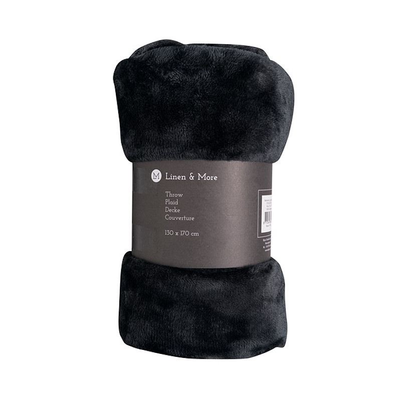 PLAID MARMARIS 130X170 CM DARK GREY - 8717266385650 - 527941