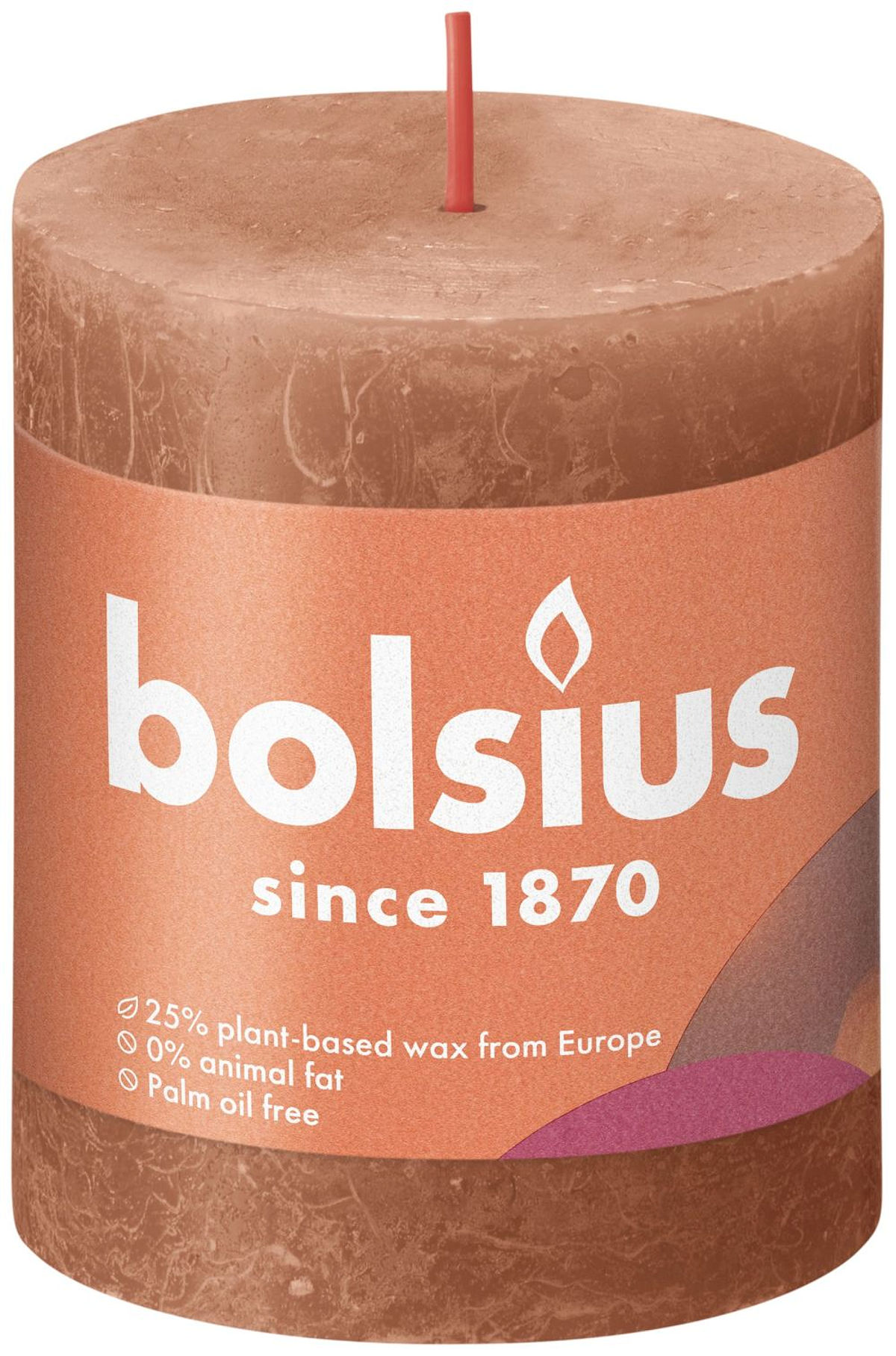 BOLSIUS RUSTIEKE KAARS 8CM RUSTY PINK - 8717847148902 - 526300