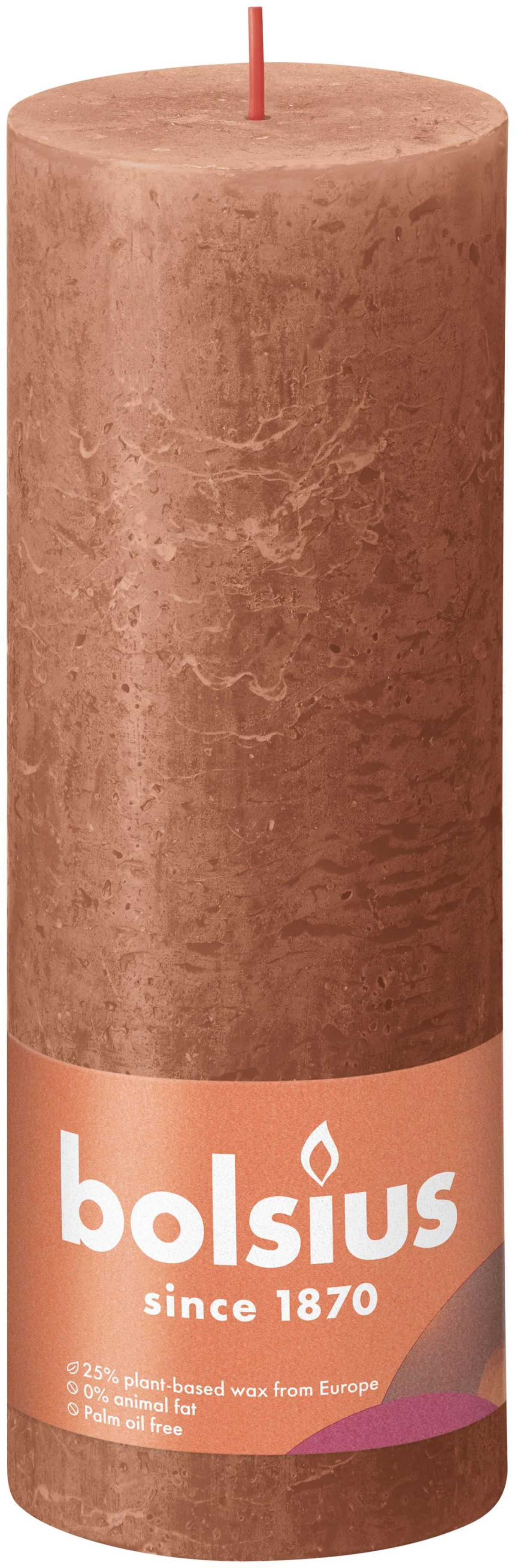 BOLSIUS RUSTIEKE KAARS 19CM RUSTY PINK - 8717847149459 - 526289