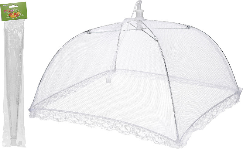 VLIEGENKAPJE WIT 30CM - 8718158042576 - 304564