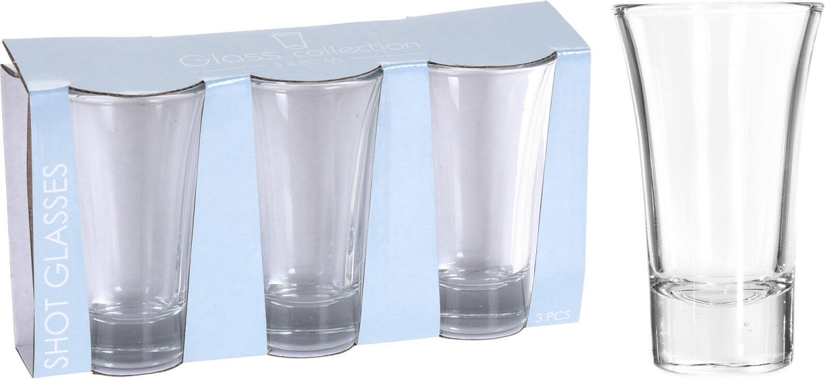 BORRELGLAS SHOT 80 ML 3 STUKS - 8718158234186 - 257692