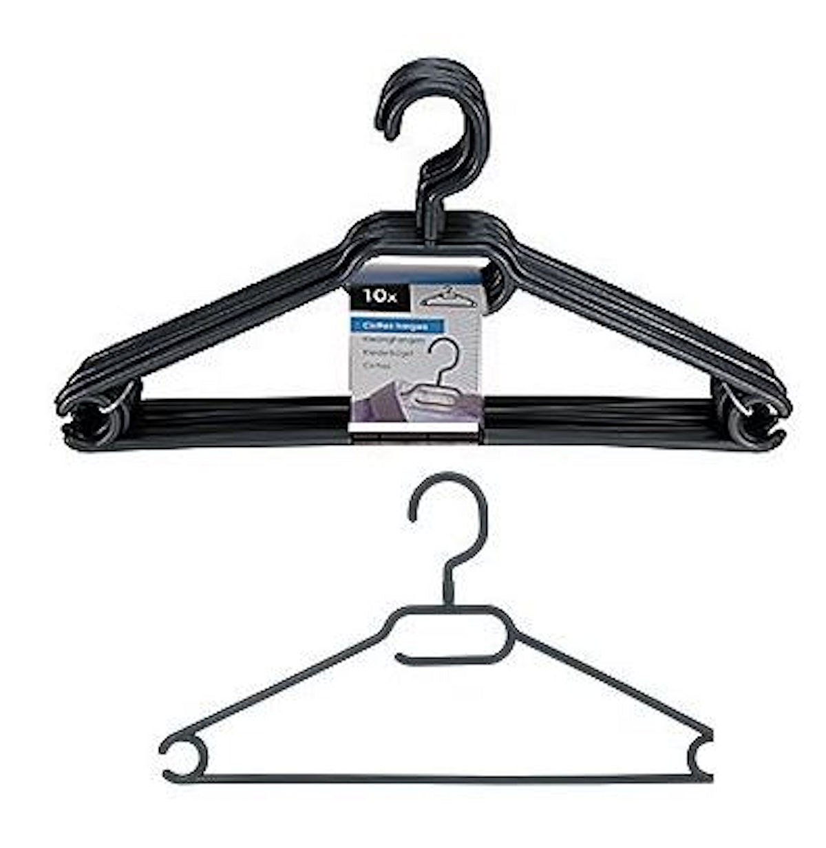 KLEDINGHANGER KUNSTSTOF 10 STUKS - 8719987199431 - 012104