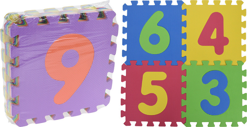 VLOERPUZZEL FOAM EVA CIJFERS 9 STUKS - 8719987577659 - 254611