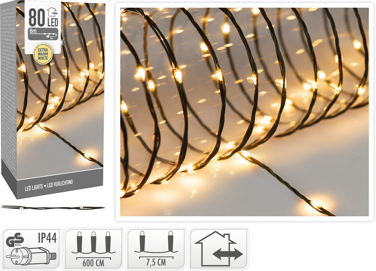 KERSTVERLICHTING 80 LED EXTRA WARM WIT - 8719987973321 - 027280