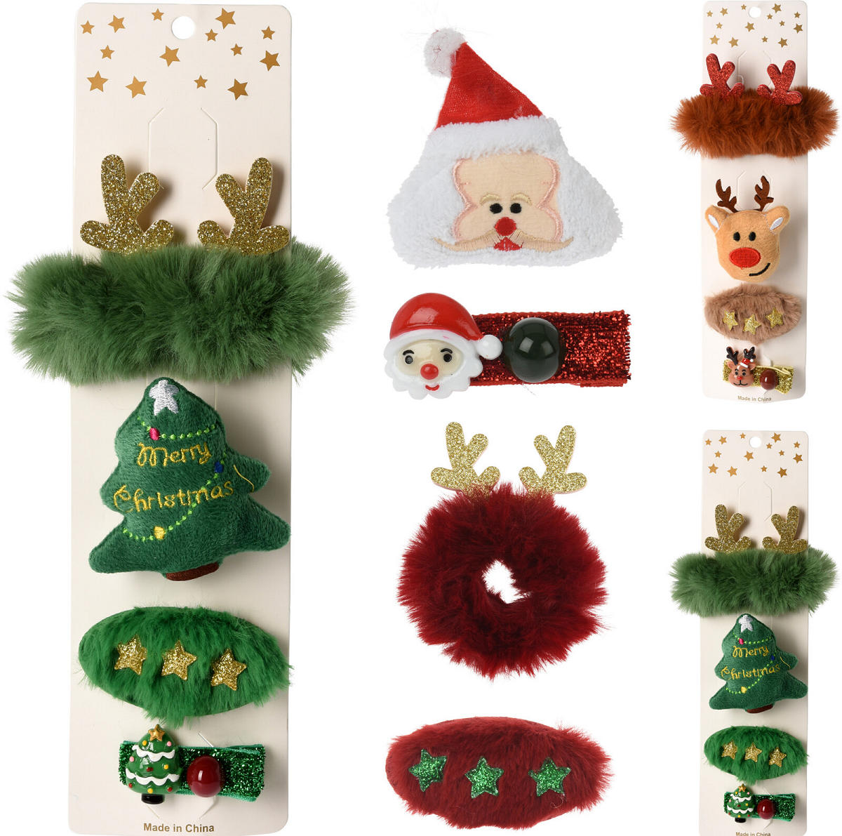 KERST HAARCLIPS 4 STUKS ASS - 8720573042482 - 494067
