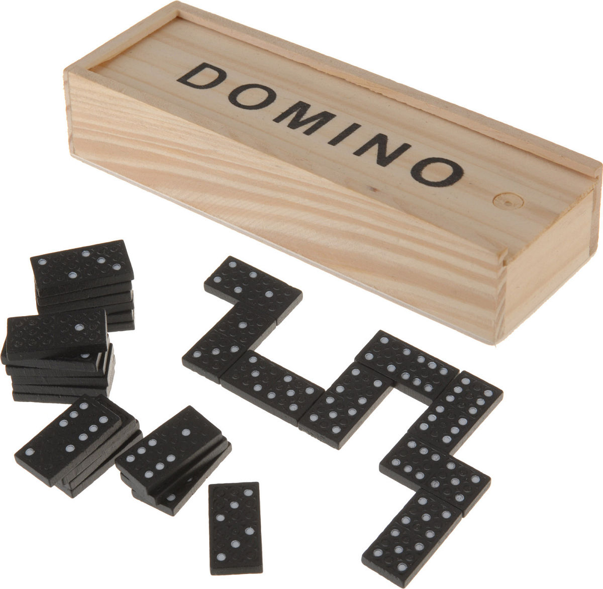 DOMINO 28 STUKJES IN HOUTEN DOOS - 8720573115155 - 519318