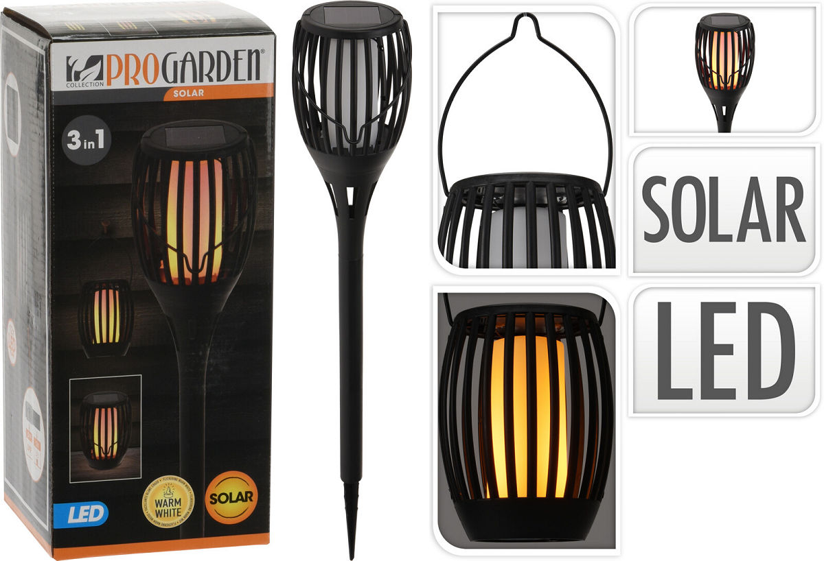 SOLAR FAKKEL FLAME ZWART 58CM - 8720573152310 - 531528