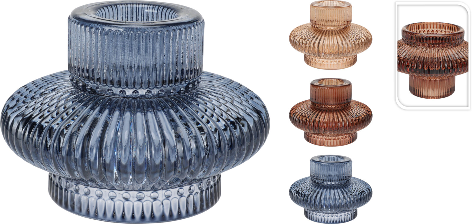 THEELICHTHOUDER KAARSENHOUDER GLAS 6 CM - 8720573657532 - 522516