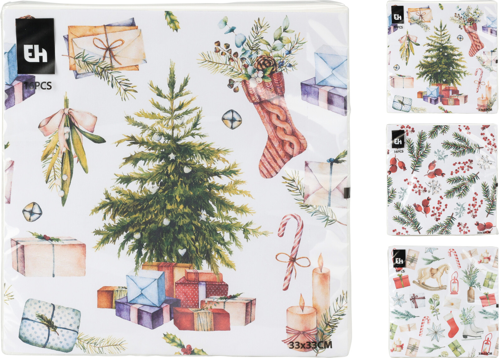 KERST SERVETTEN II 33X33 CM - 8720573672986 - 027806