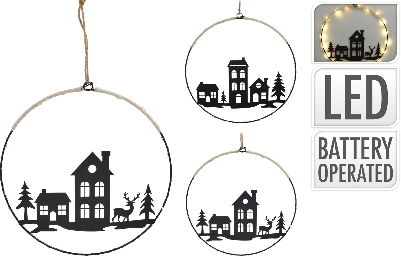 DECO HANGER ROND + TAFEREEL LED ASSORTI - 8720573718592 - 510600