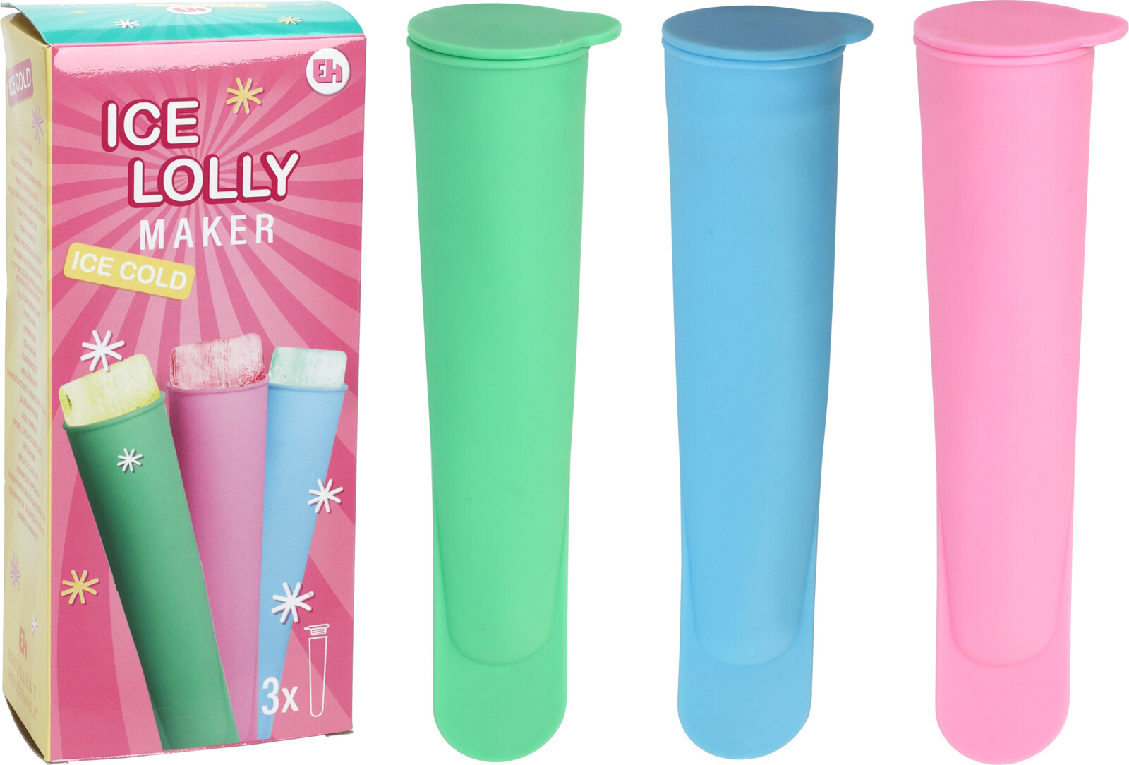 IJSLOLLYMAKER VOOR 3 IJSJES MET DEKSEL - 8720573902762 - 534856