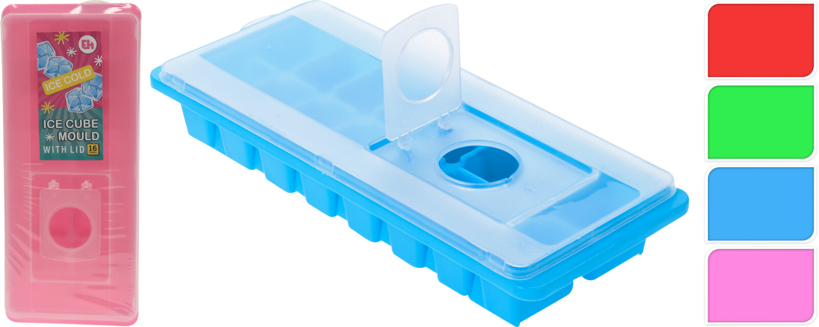 IJSBLOKJESMAKER MET DEKSEL 16 BLOKJES - 8720573932479 - 534855