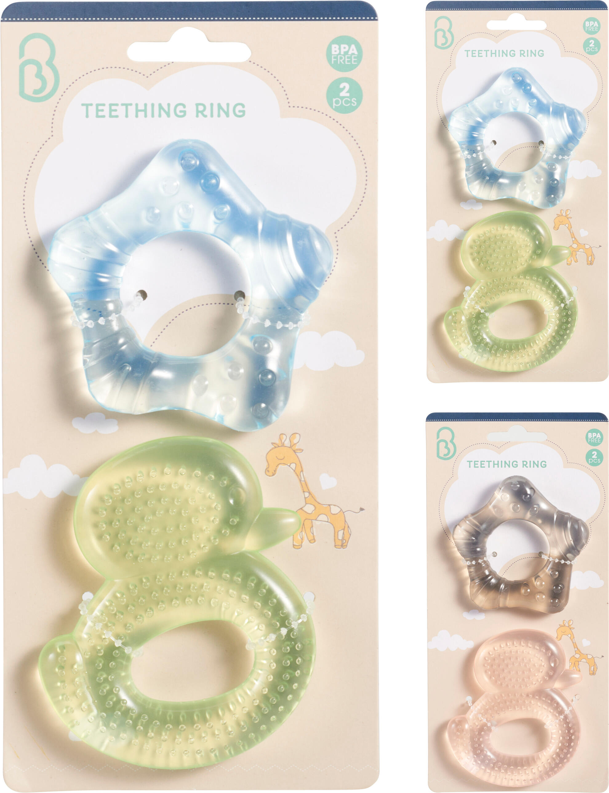 BIJTRING SET 2 STUKS ASSORTI KLEUREN - 8721037298551 - 0010554521