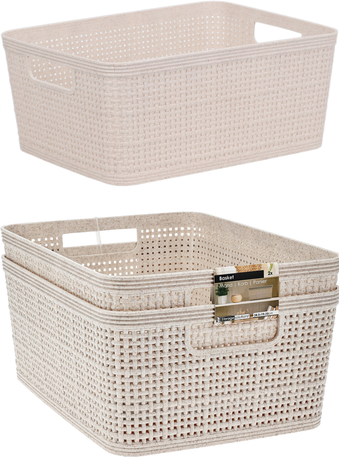 CURVER OPBERGMAND RATTAN SAND 25X19X10CM - 8721037325455 - 537189