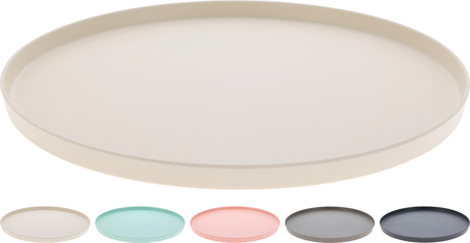 DIENBLAD MELAMINE ROND 37CM ASSORTI KLEU - 8721037337137 - 524410
