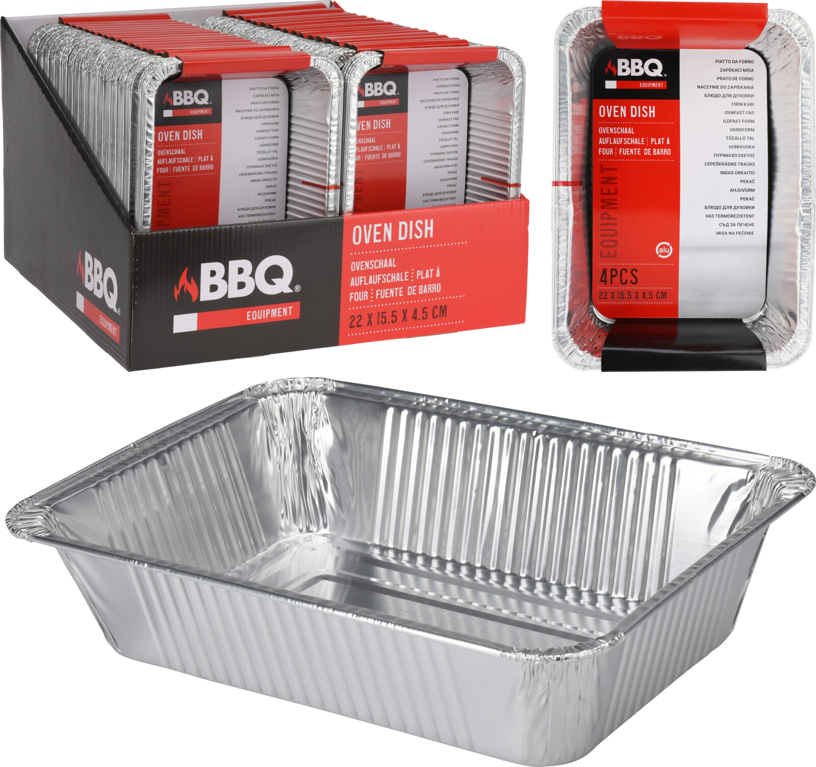 BBQ SCHAAL BEREIDINGSBAK SET A 4 STUKS - 8721037352055 - 418828
