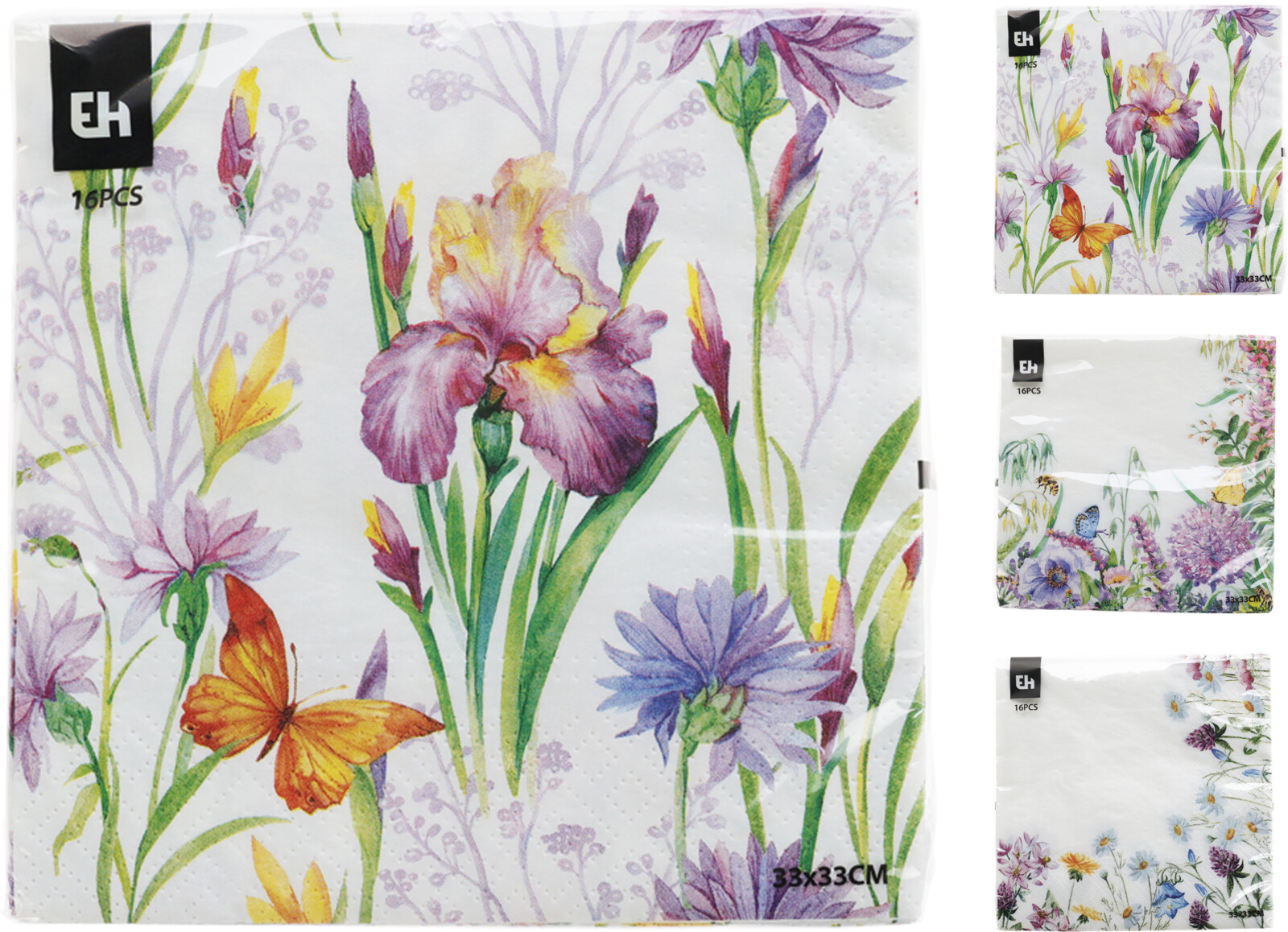 SERVET 33X33cm FLOWER 16 STUKS - 8721037422154 - 522723