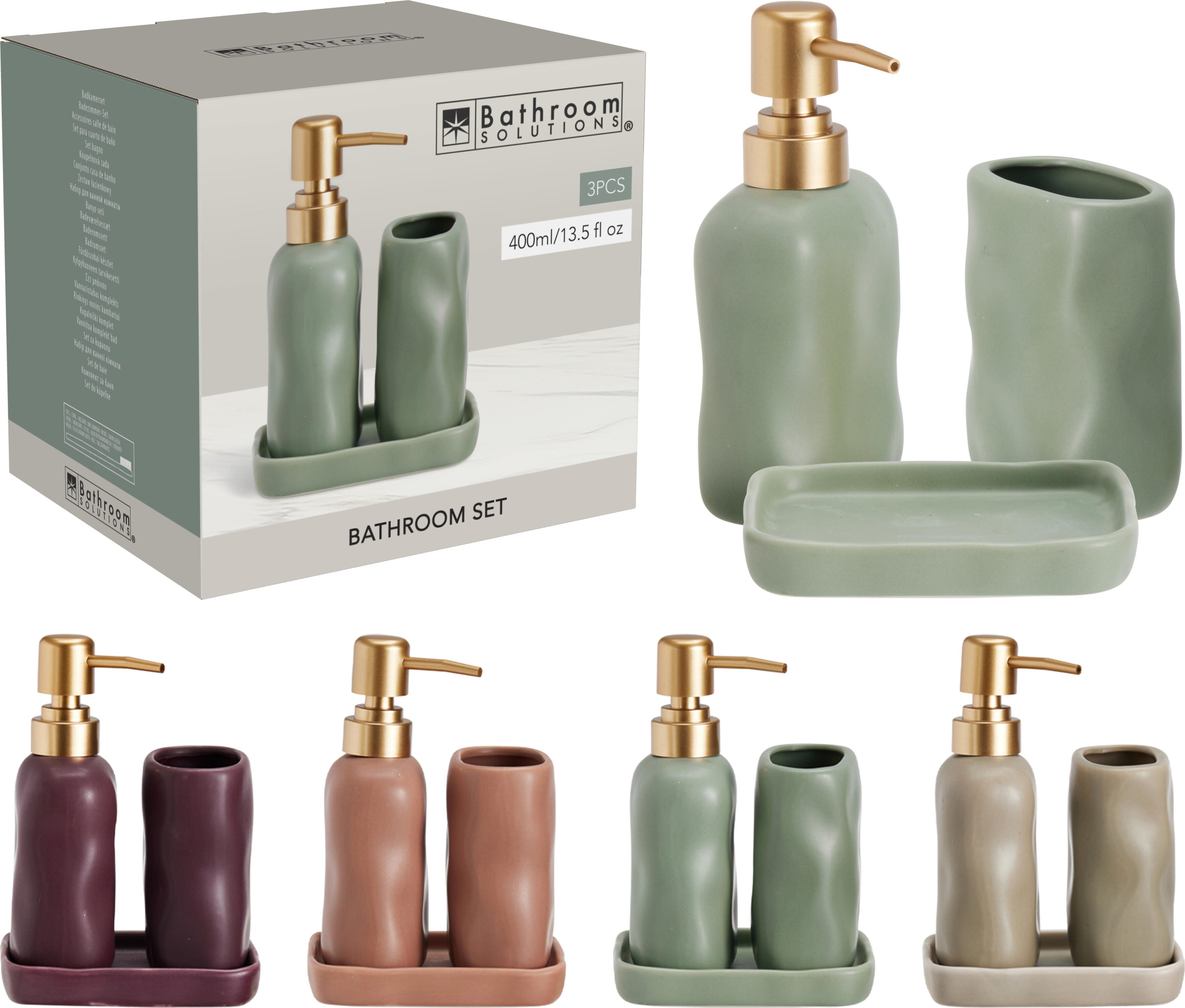 BADKAMERSET ORGANIC AARDEWERK 3-DELIG AS - 8721037568845 - 0010554525