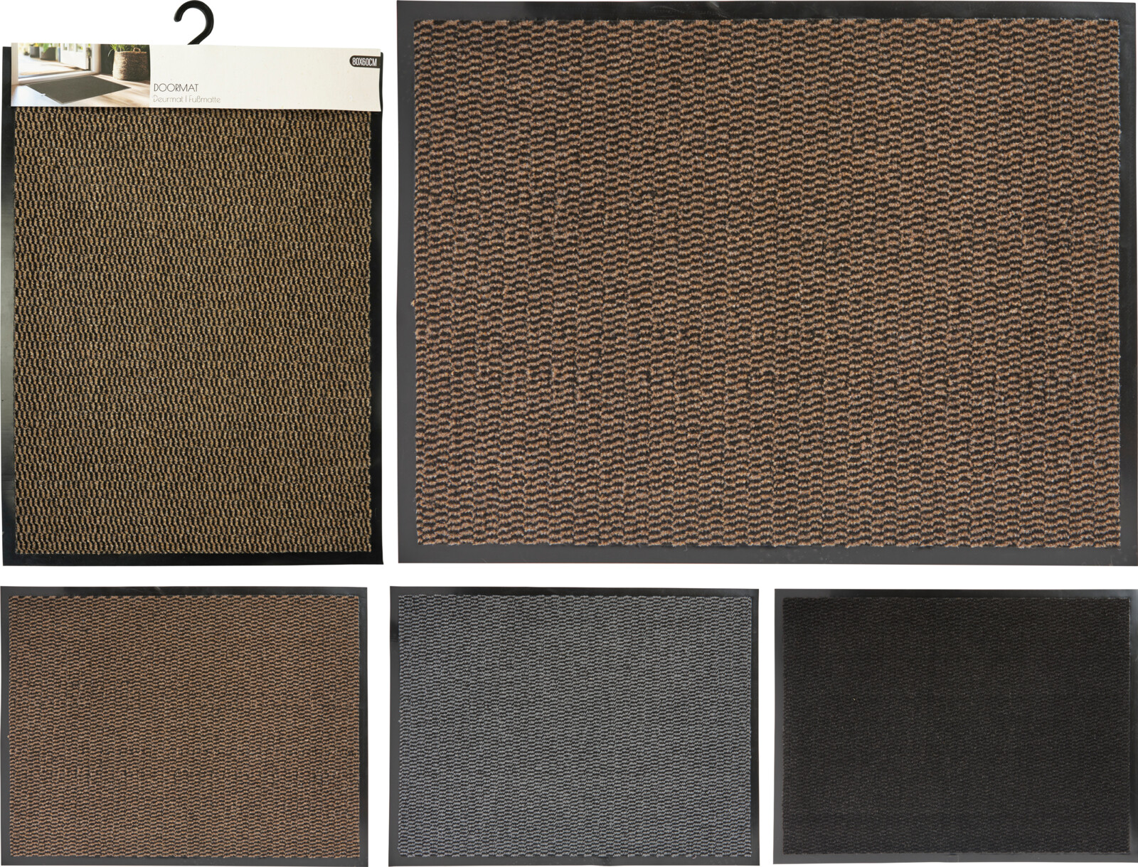 DEURMAT 80X60 CM SCHOONLOOP 2 ASS KLEUR - 8721037855617 - 305583
