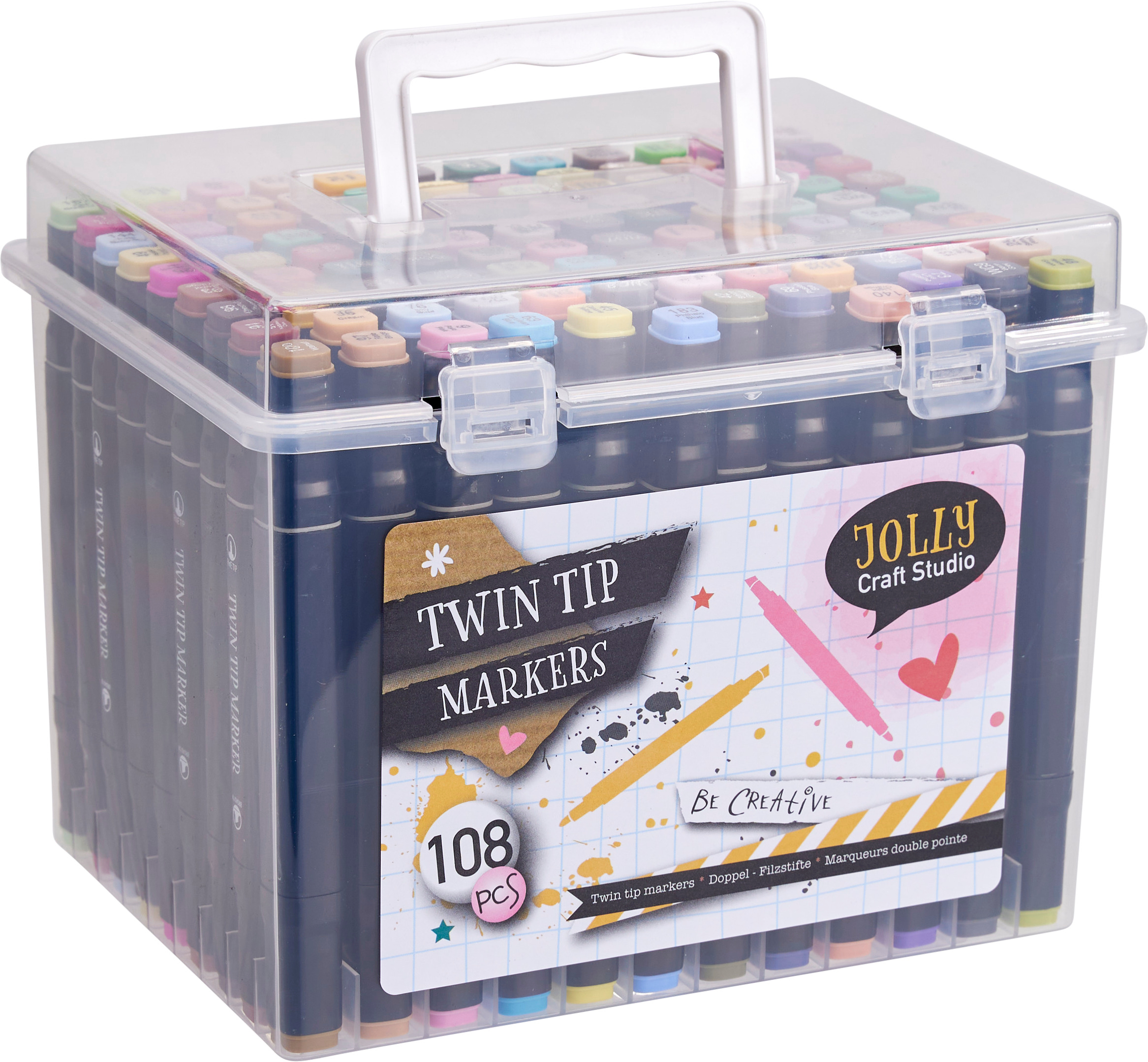 VILTSTIFTEN MARKERS DUO 108 STUKS IN KOF - 8721461138829 - 0010554259