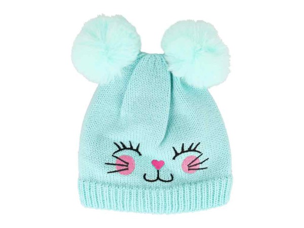 MUTS MET BOLLETJES CUTIES BLAUW - 9 10 20 30 40 50 60 70 80 90 100 110 120 130 140 150 160 170 180 186 - 533002