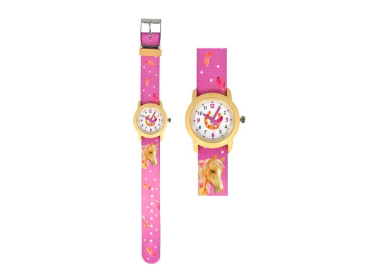 HORLOGE PAARD FUCHSIA - 9 10 20 30 40 50 60 70 80 90 100 110 120 130 140 150 160 - 532964