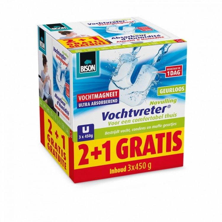 BISON VOCHTVRETER MAGNEET NAVULLING - Bisonvochtvretervochtmagnetennavullingpromopack2 1 1 - 511036