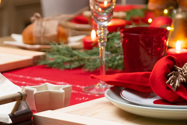 Kerst tafelaankleding