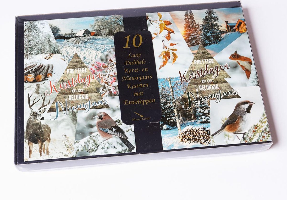 KERST EN NIEUWJAARSKAART 10ST+ ENV - Kerstkaar 1 - 279431