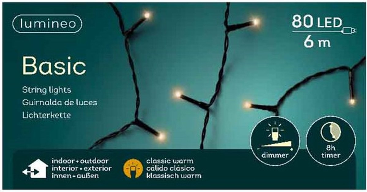 KVL 80 LED 6M CLASSIC WARM 8 UURS TIMER - Kerstverl4 - 533381