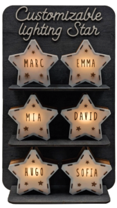 STERRENLAMP NAAM + PERSONALISEERBAAR - Kleine sterren 169x300 - 534281