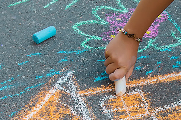 Stoepkrijt & bellenblaas