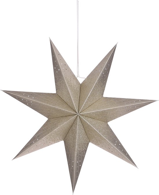 KERST STER HANGEND CHAMPAGNE H16XD45CM - Ster - 533392