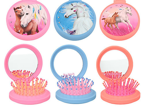 MISS MELODY KLAPBORSTEL MET SPIEGEL - Topmodel miss melody klapborstel met spiegel - 480892