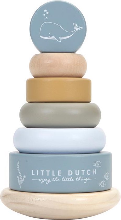 LITTLE DUTCH TUIMELRINGPIRAMIDE BLAUW - Tuimelr - 525516